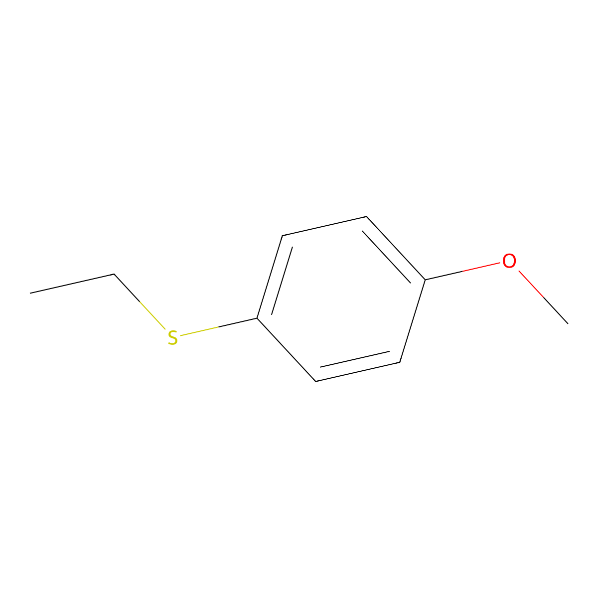 1-(Ethylsulfanyl)-4-methoxybenzene molecular structure, CAS 7205-58-5