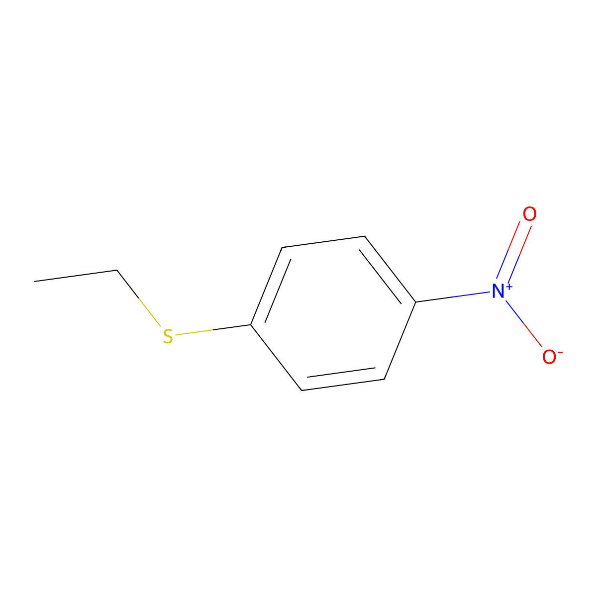 1-(Ethylsulfanyl)-4-nitrobenzene molecular structure, CAS 7205-60-9