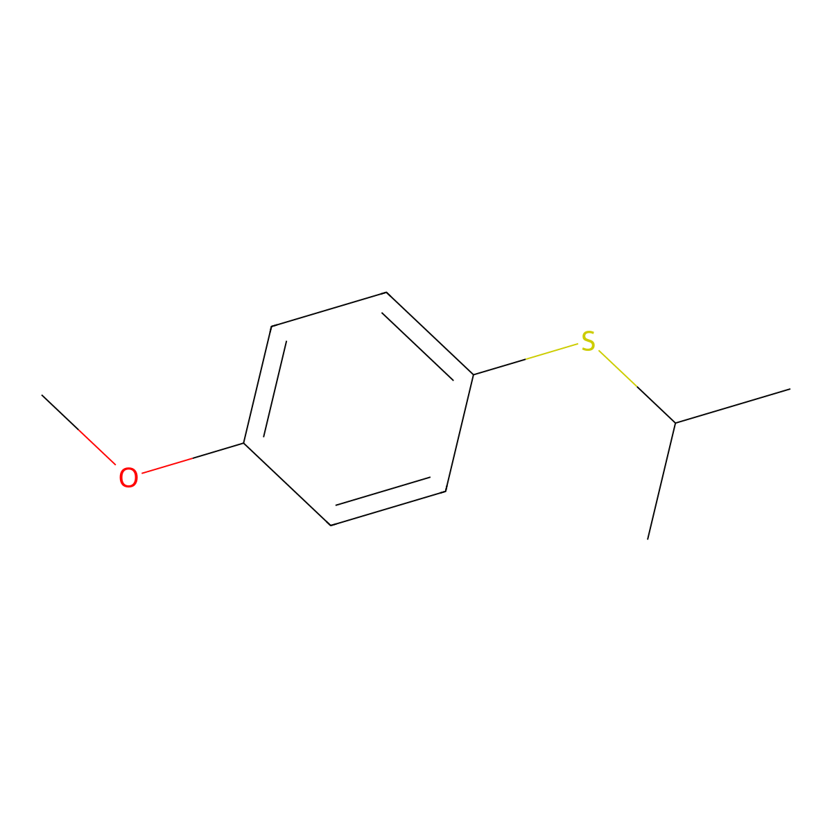 1-Methoxy-4-[(1-methylethyl)thio]benzene molecular structure, CAS 7205-61-0