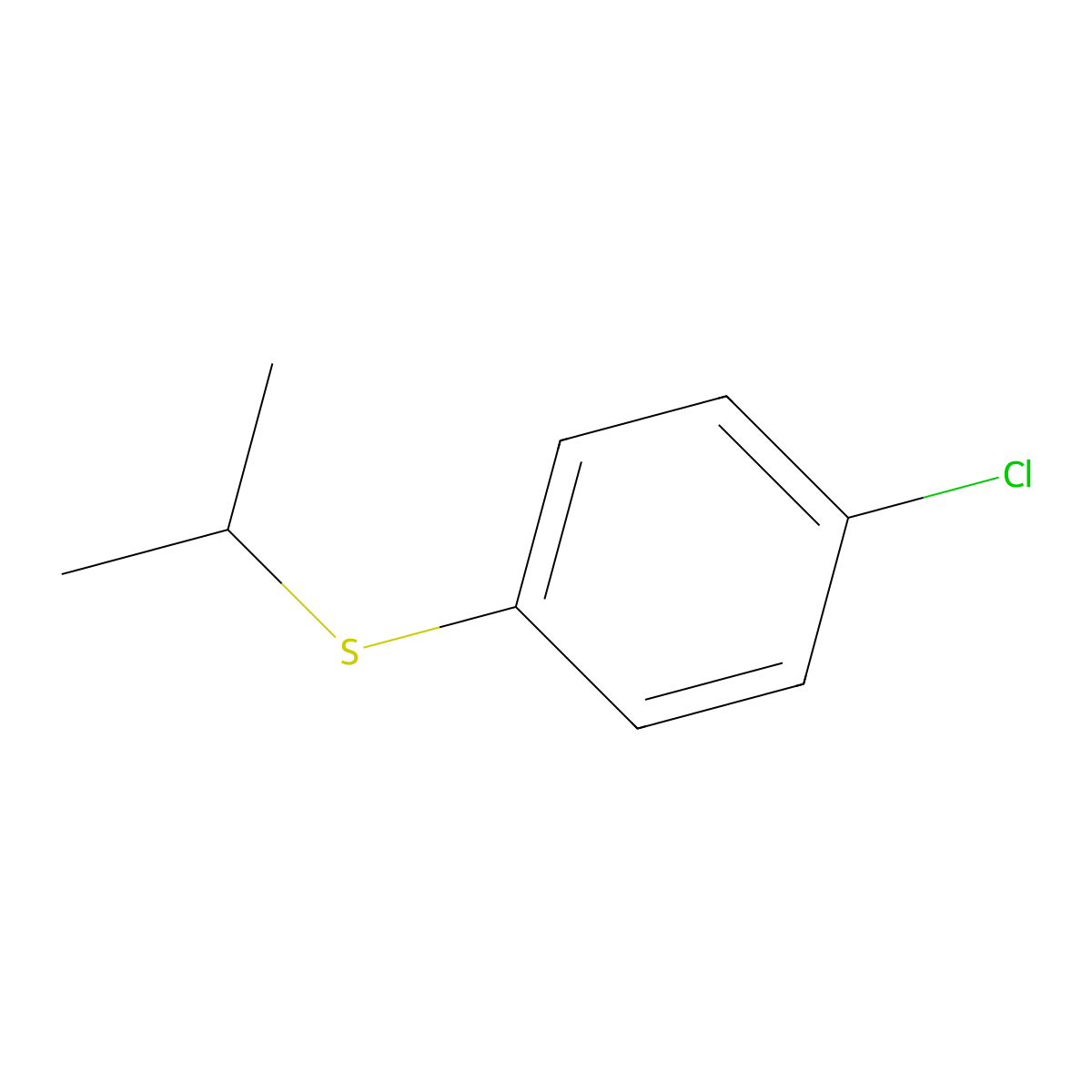 1-Chloro-4-(isopropylsulfanyl)benzene molecular structure, CAS 7205-62-1
