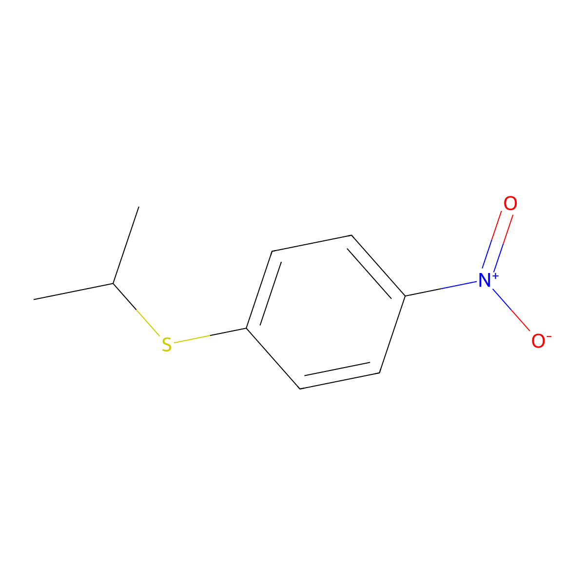 1-(Isopropylthio)-4-nitrobenzene molecular structure, CAS 7205-63-2