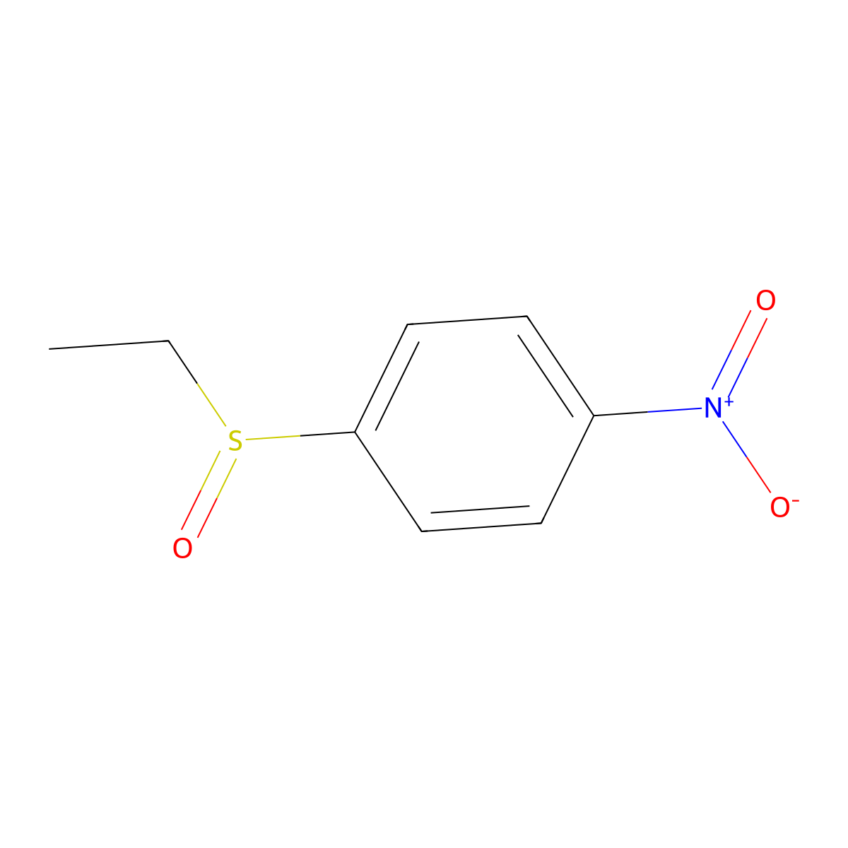 1-(Ethylsulfinyl)-4-nitrobenzene molecular structure, CAS 7205-70-1