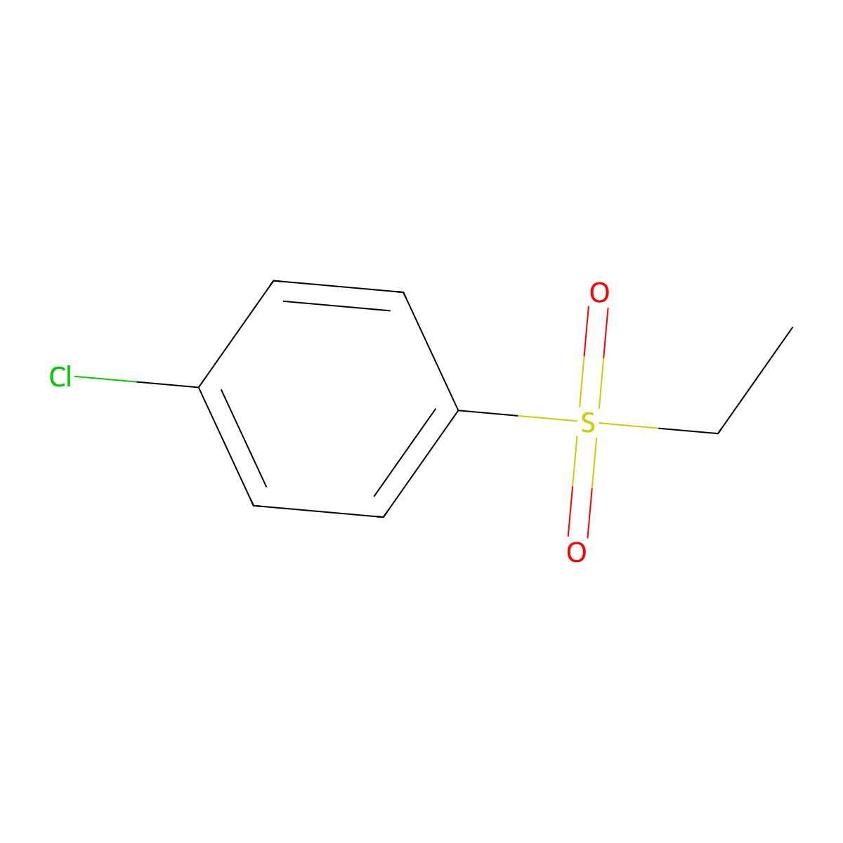 1-Chloro-4-(ethylsulfonyl)benzene molecular structure, CAS 7205-80-3