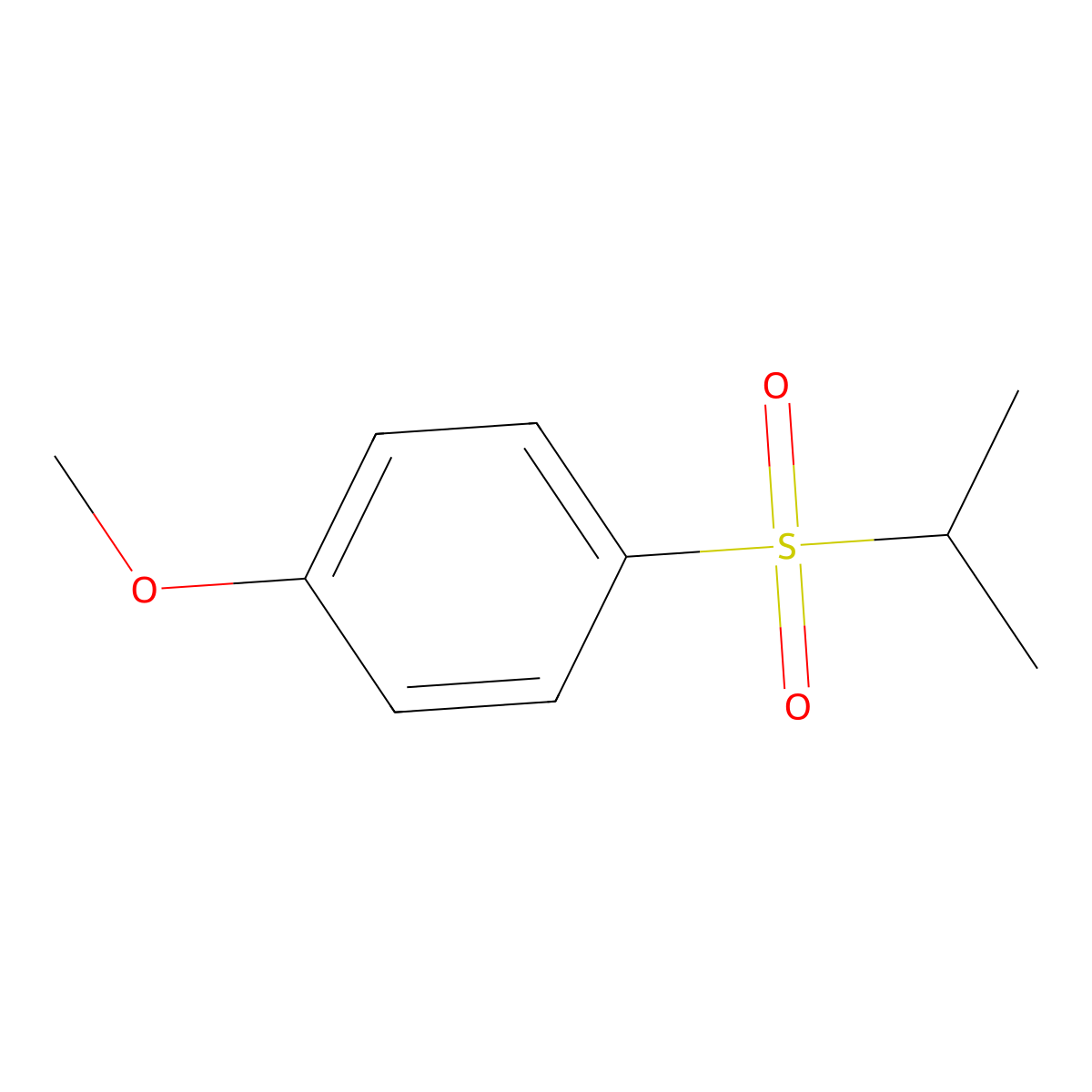 1-Methoxy-4-(propane-2-sulfonyl)benzene molecular structure, CAS 7205-82-5