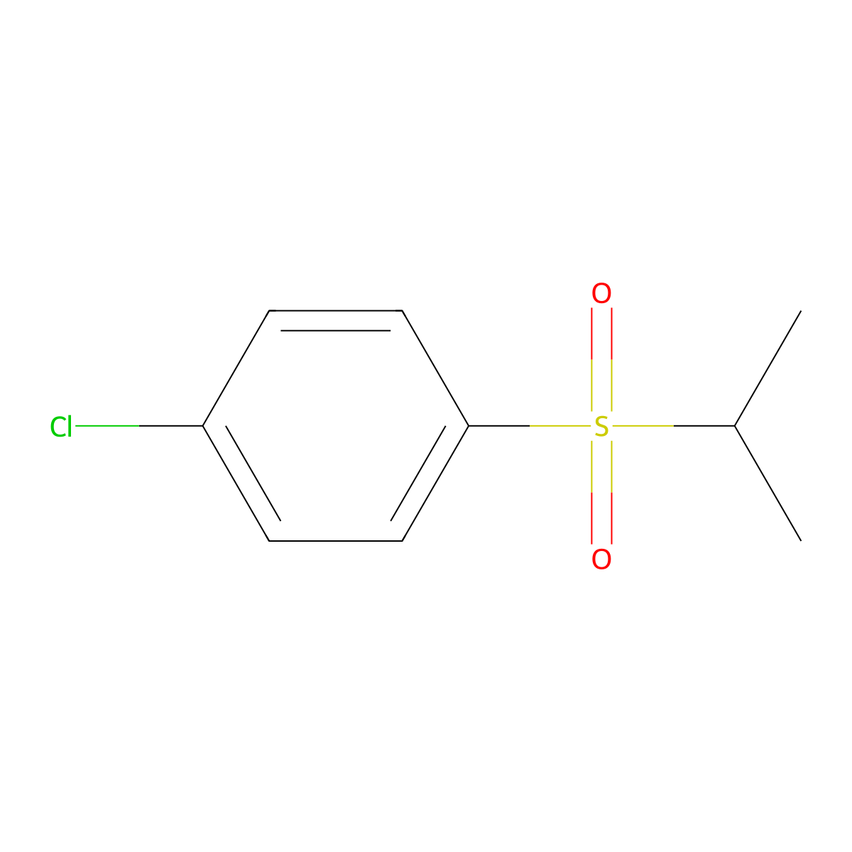 p-Chlorophenyl isopropyl sulfone molecular structure, CAS 7205-83-6