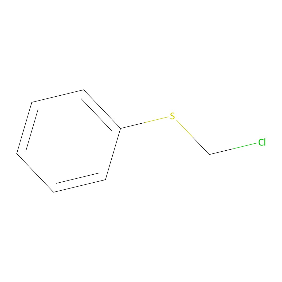Chloromethyl phenyl sulphide molecular structure, CAS 7205-91-6