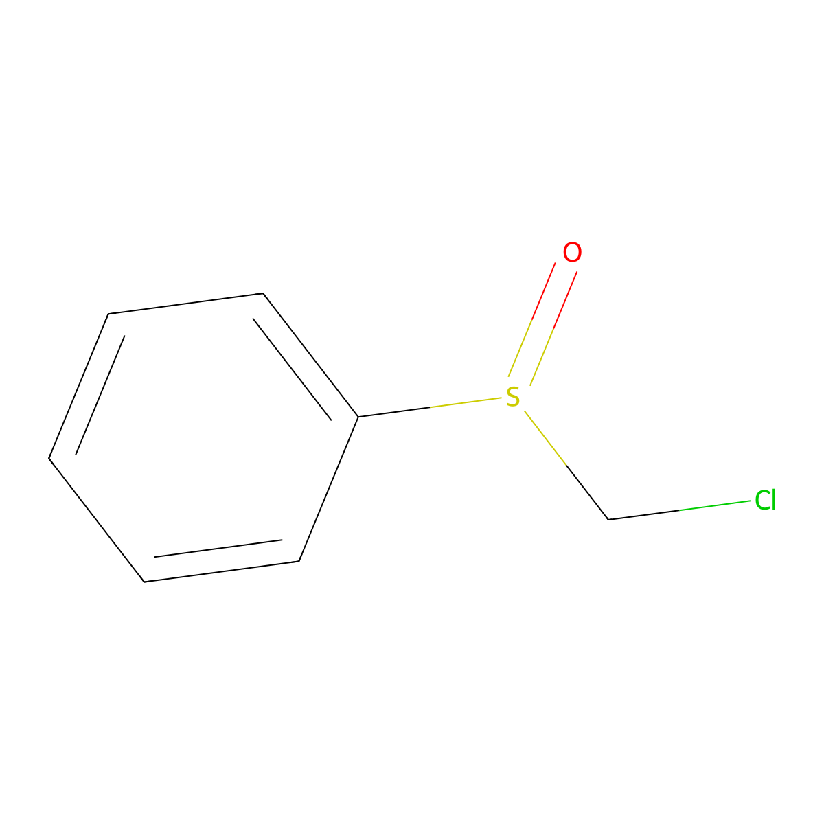 Chloromethyl phenyl sulfoxide molecular structure, CAS 7205-94-9