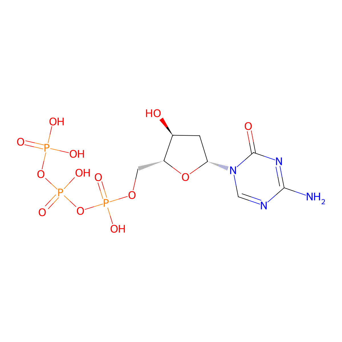 5-Aza-2'-deoxycytidine-5'-triphosphate molecular structure, CAS 72052-96-1