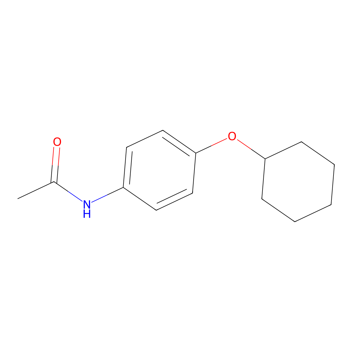 N-[4-(cyclohexyloxy)phenyl]acetamide molecular structure, CAS 72056-57-6