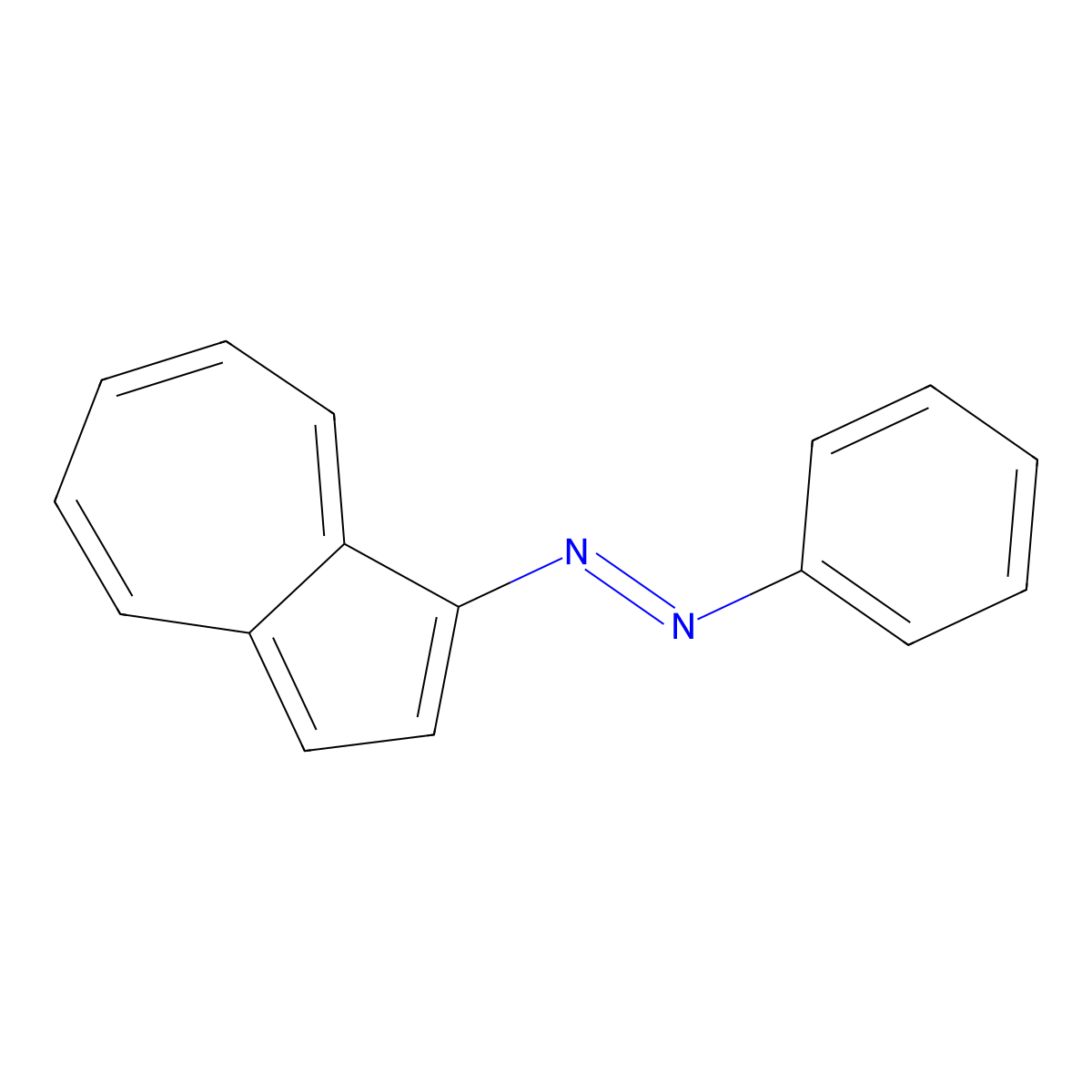 1-(1-Azulenyl)-2-phenyldiazene molecular structure, CAS 7206-62-4