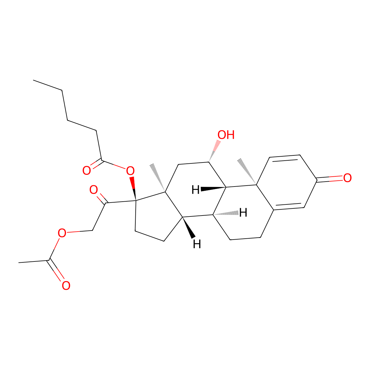 Prednisolone Valerate Acetate molecular structure, CAS 72064-79-0