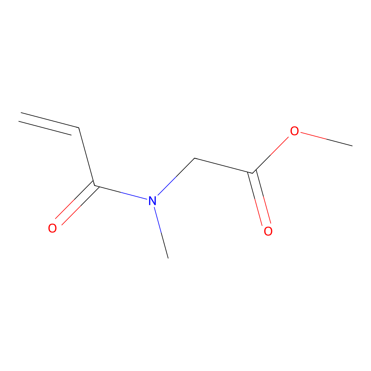 N-Acryloylsarcosine methyl ester molecular structure, CAS 72065-23-7