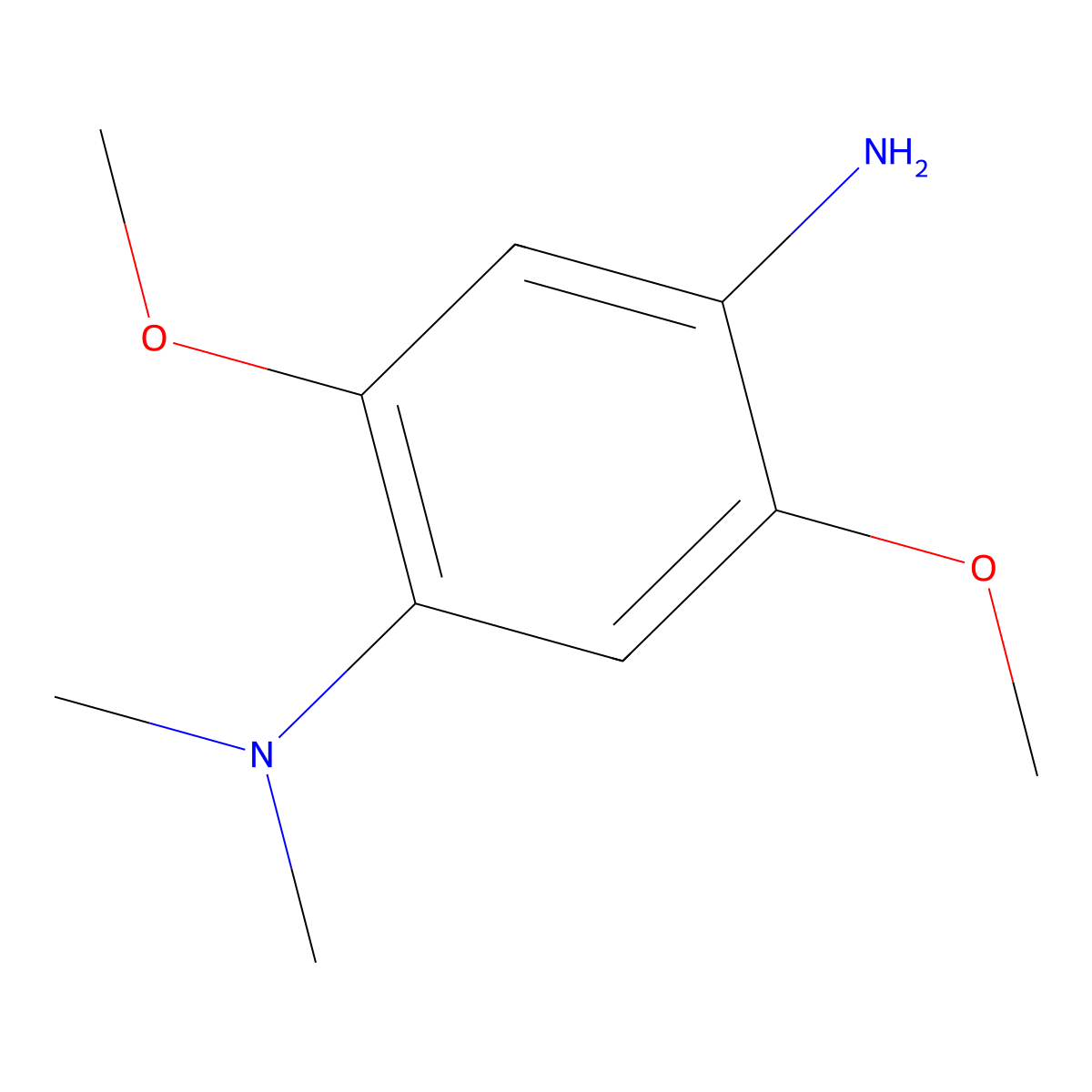 1,4-Benzenediamine, 2,5-dimethoxy-N1,N1-dimethyl- molecular structure, CAS 72066-78-5