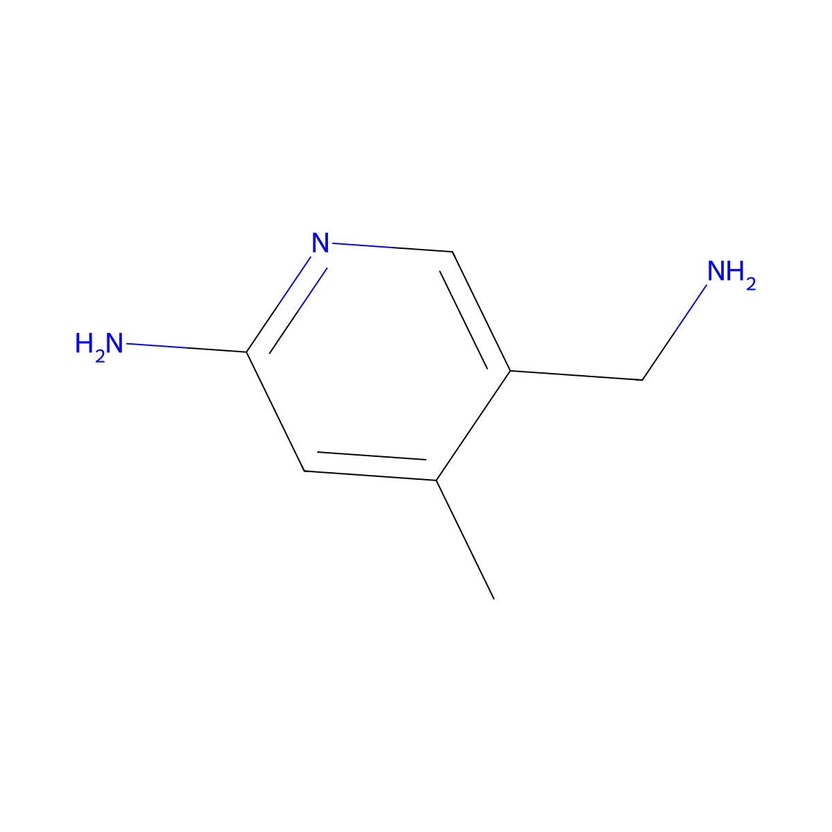 5-(Aminomethyl)-4-methylpyridin-2-amine molecular structure, CAS 720660-12-8