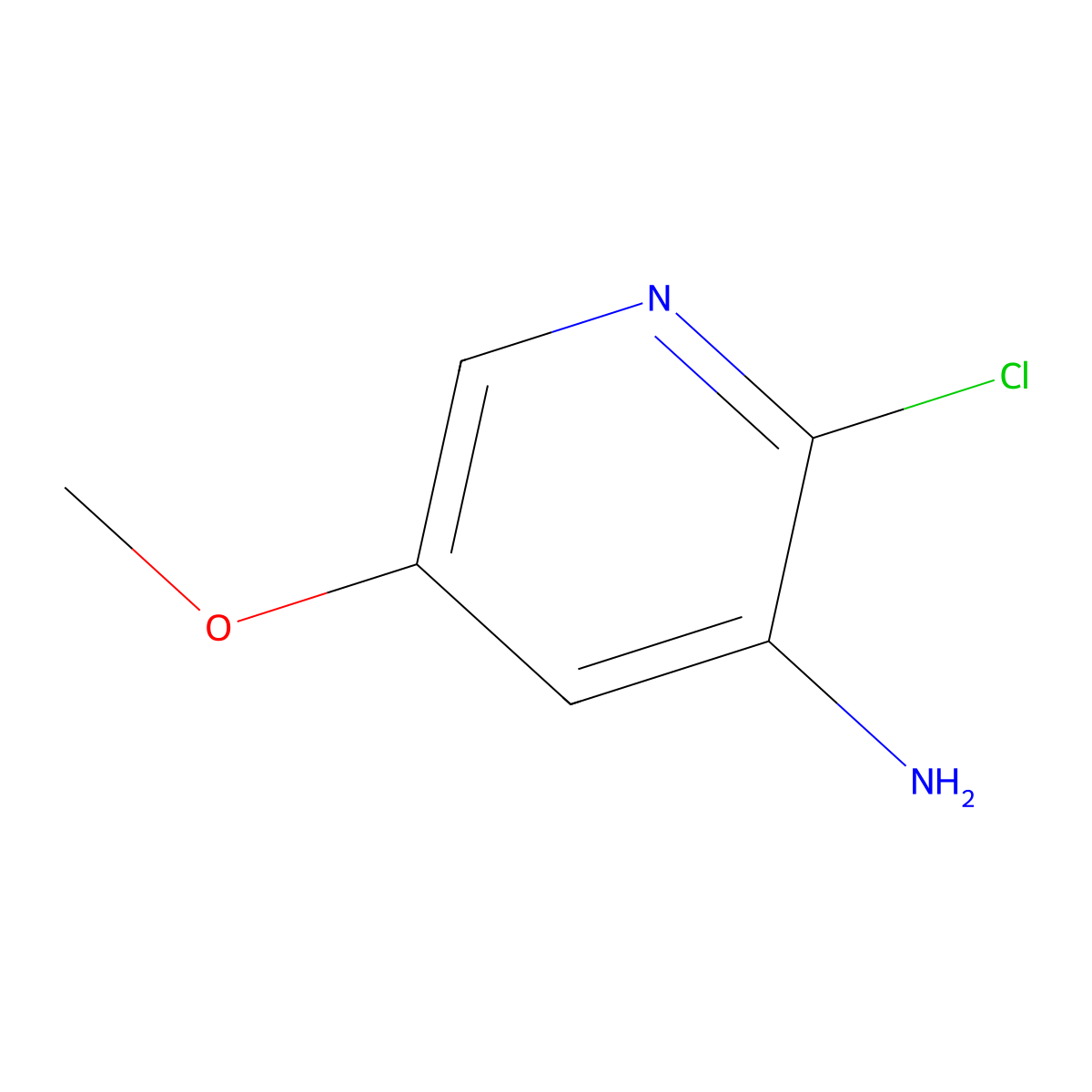 2-Chloro-5-methoxypyridin-3-amine molecular structure, CAS 720666-45-5