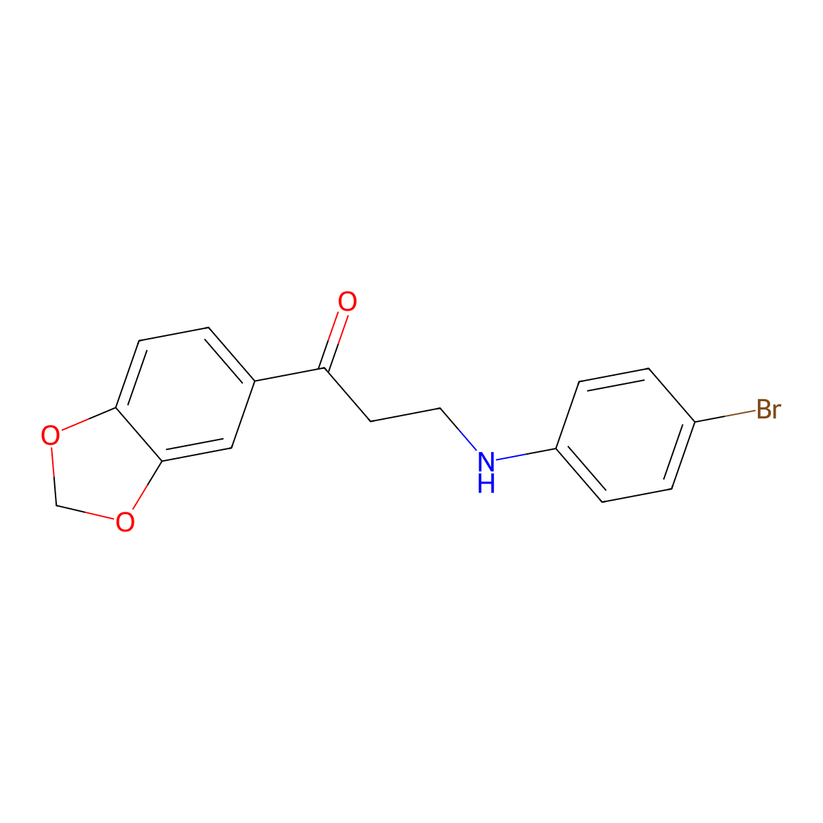 1-(1,3-Benzodioxol-5-yl)-3-(4-bromoanilino)-1-propanone molecular structure, CAS 720667-79-8