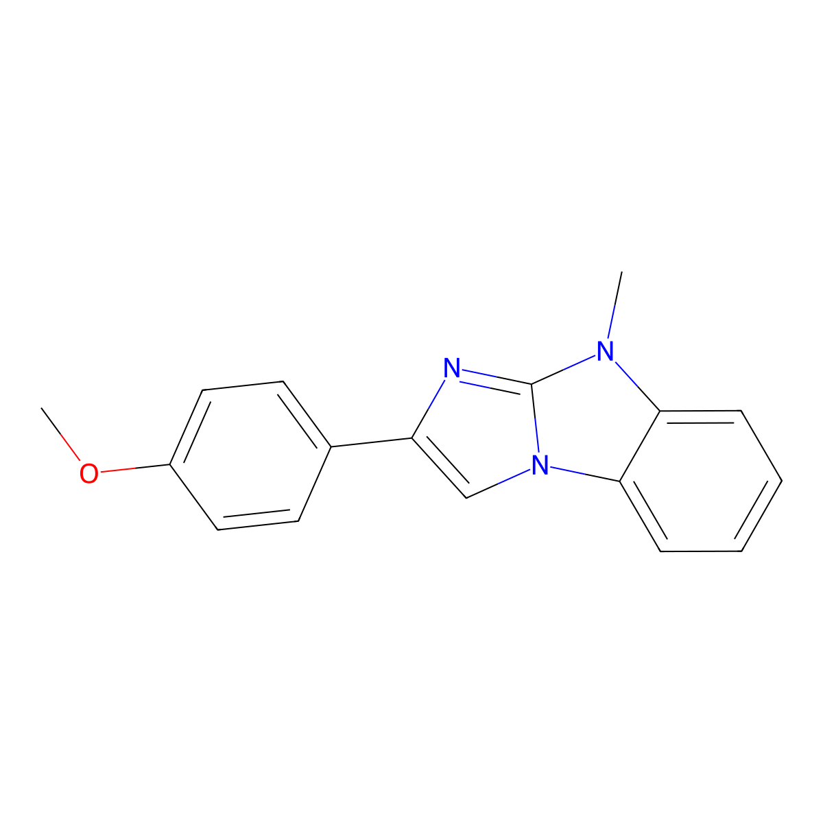 2-(4-Methoxyphenyl)-4-methylimidazo[1,2-a]benzimidazole molecular structure, CAS 720670-85-9