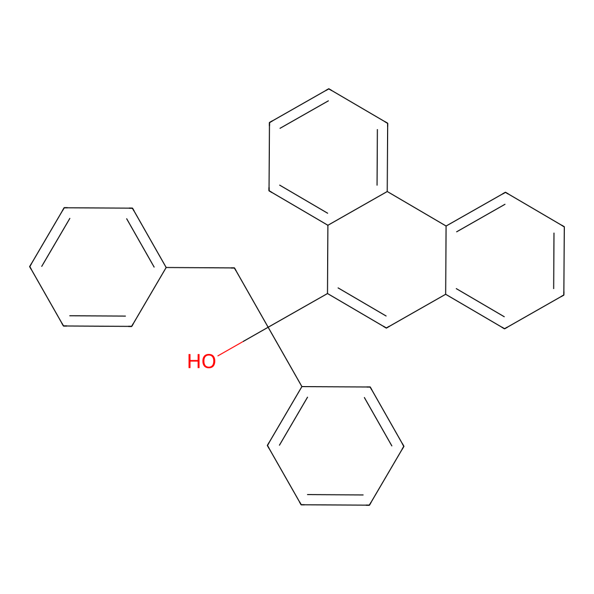1-(9-Phenanthryl)-1,2-diphenylethanol molecular structure, CAS 720671-27-2