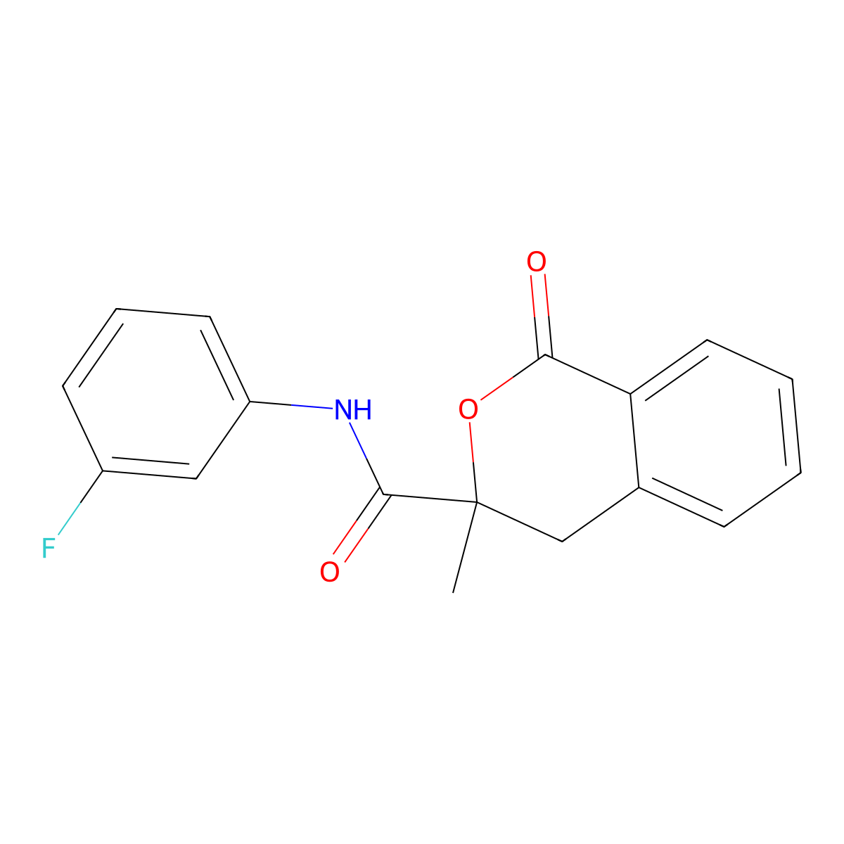 N-(3-fluorophenyl)-3-methyl-1-oxo-3,4-dihydro-1H-isochromene-3-carboxamide molecular structure, CAS 720671-68-1