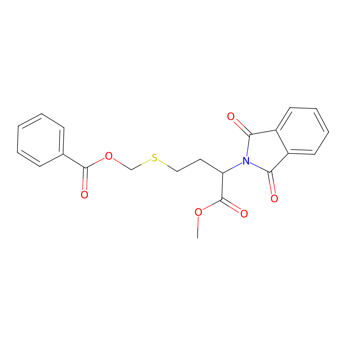 [3-(1,3-Dioxoisoindol-2-yl)-4-methoxy-4-oxobutyl]sulfanylmethyl benzoate molecular structure, CAS 720671-77-2