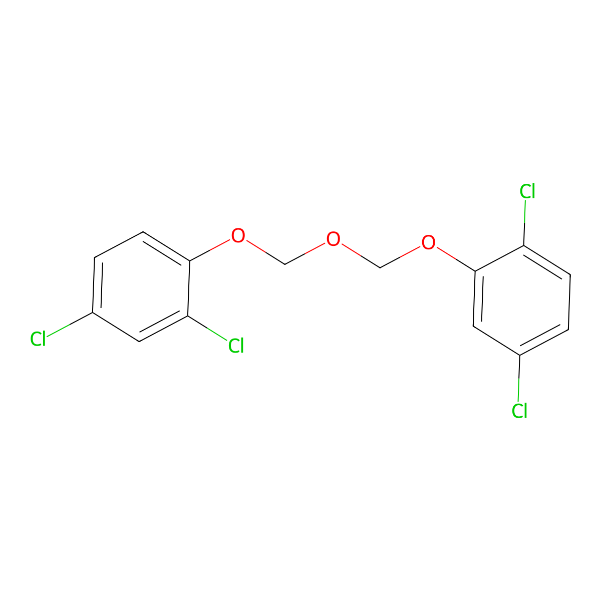 2,4-Dichloro-1-{[(2,5-dichlorophenoxy)methoxy]methoxy}benzene molecular structure, CAS 720673-34-7