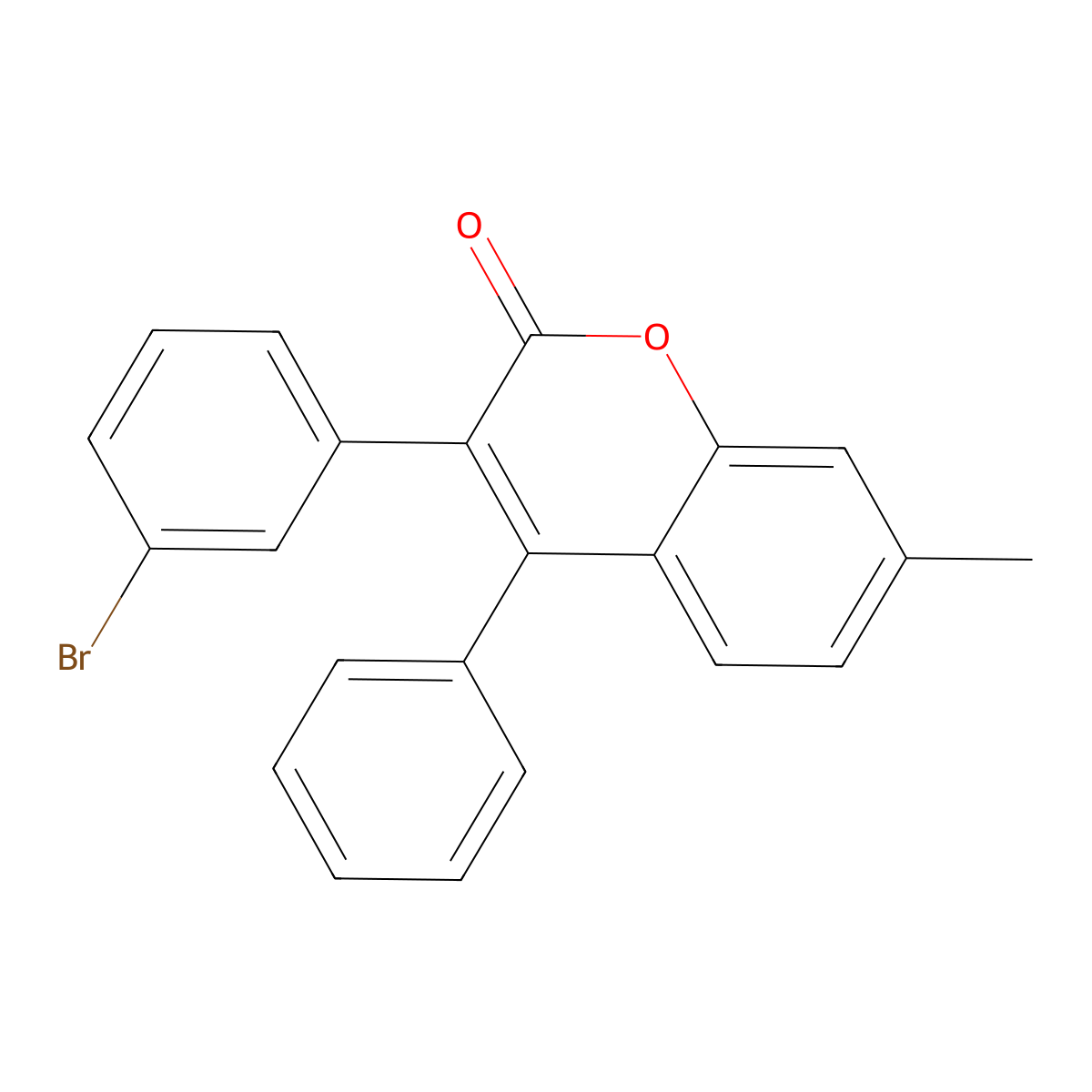3-(3-Bromophenyl)-7-methyl-4-phenylchromen-2-one molecular structure, CAS 720673-90-5