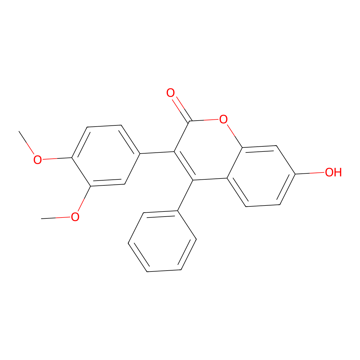 3-(3,4-Dimethoxyphenyl)-7-hydroxy-4-phenylchromen-2-one molecular structure, CAS 720674-20-4