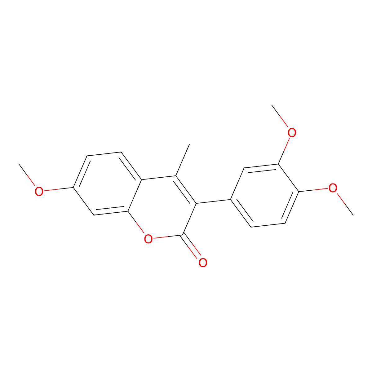 3-(3,4-dimethoxyphenyl)-7-methoxy-4-methyl-2H-chromen-2-one molecular structure, CAS 720674-23-7