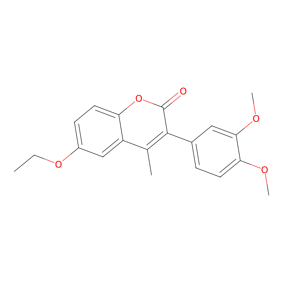 3-(3,4-Dimethoxyphenyl)-6-ethoxy-4-methylchromen-2-one molecular structure, CAS 720674-30-6