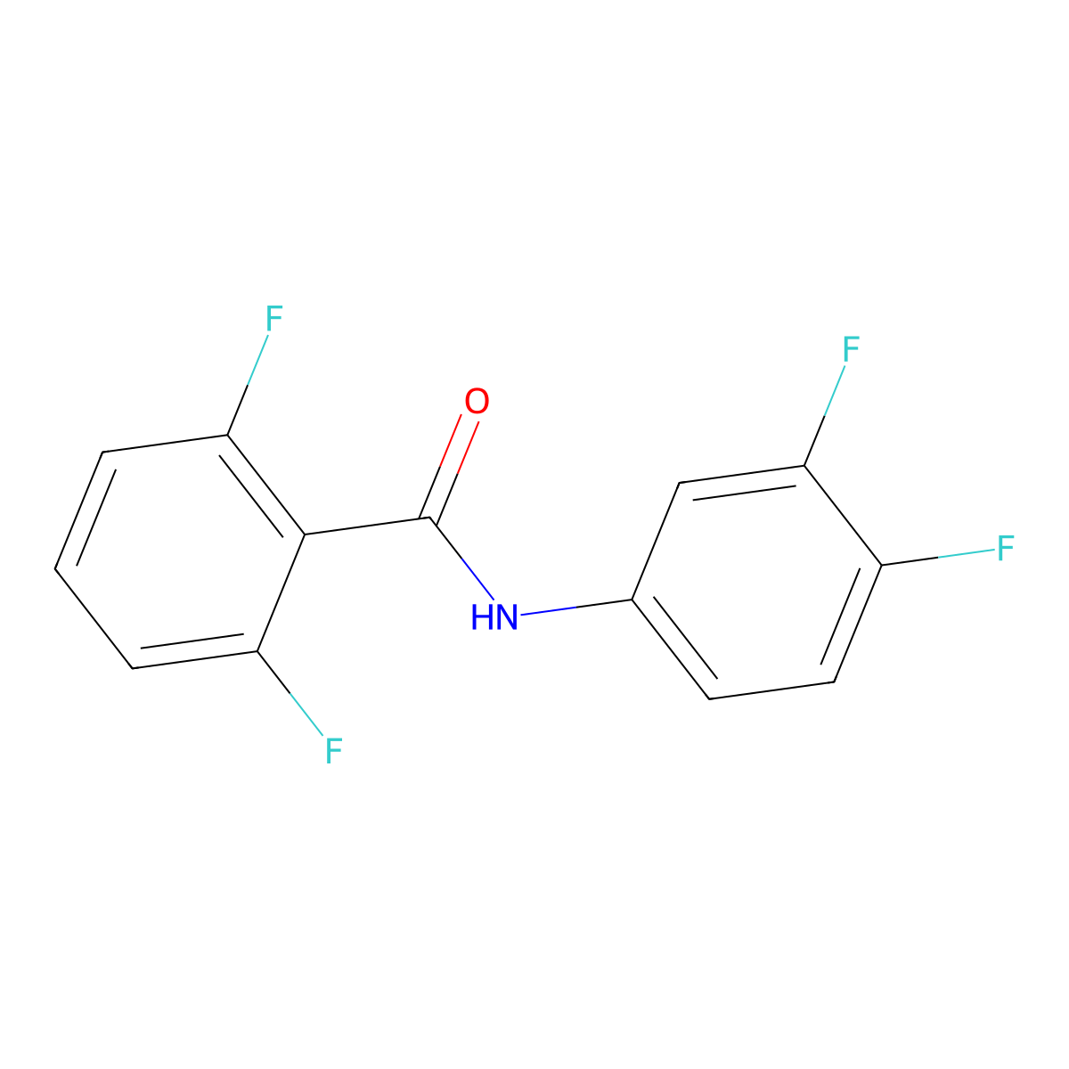 N-(3,4-Difluorophenyl)-2,6-difluorobenzamide molecular structure, CAS 720674-41-9