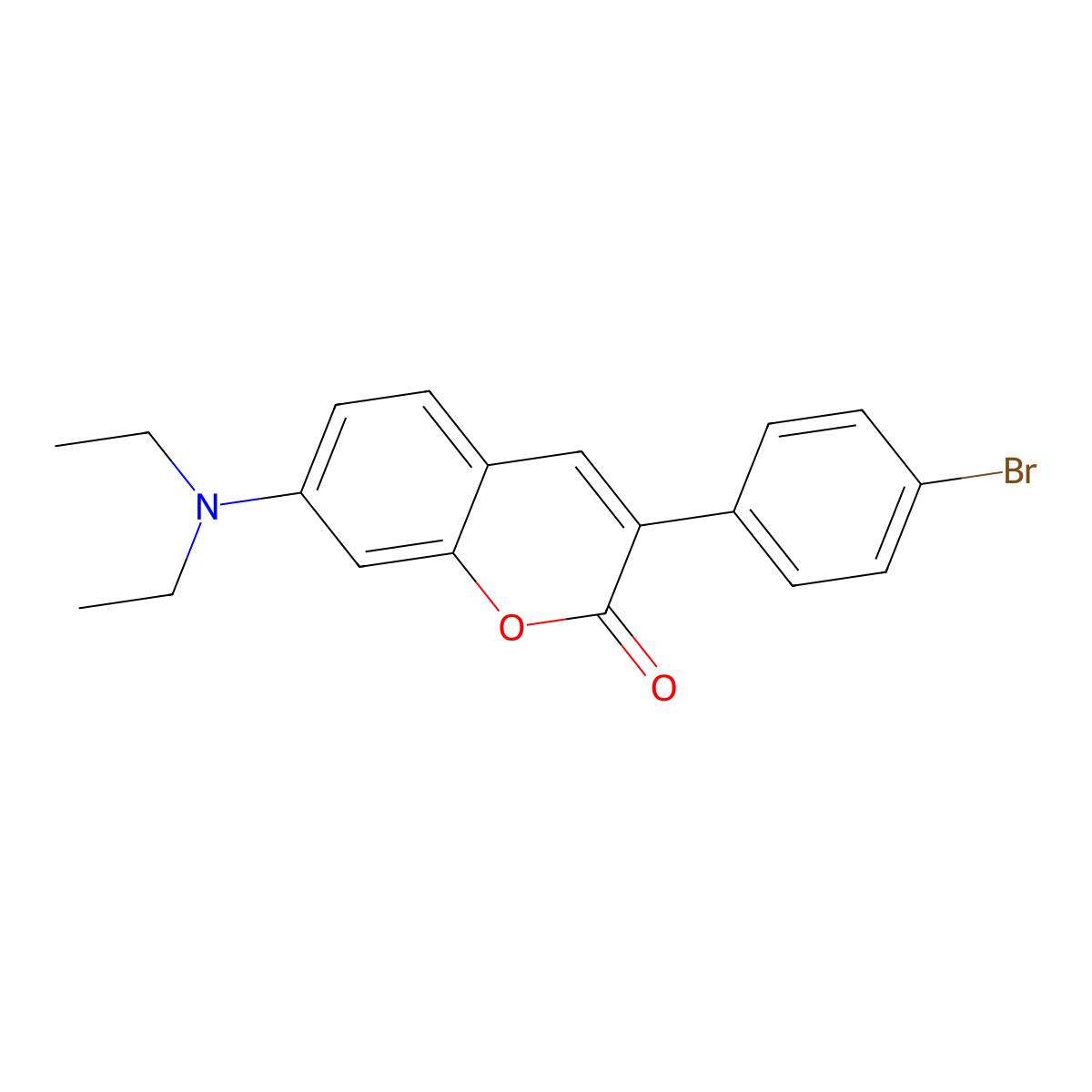 3-(4-Bromophenyl)-7-diethylamino-chromen-2-one molecular structure, CAS 720674-46-4