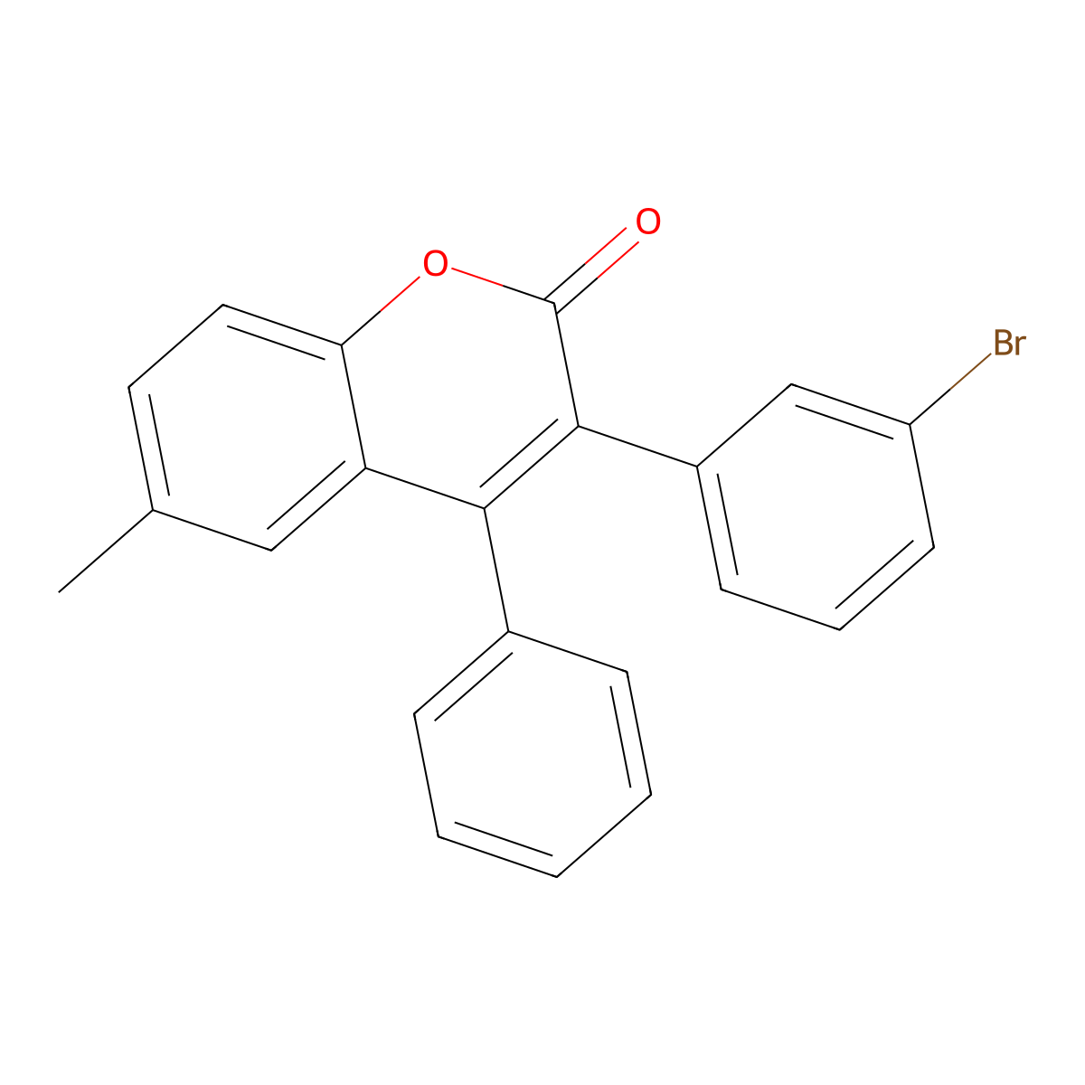 3-(3-Bromophenyl)-6-methyl-4-phenylchromen-2-one molecular structure, CAS 720674-67-9