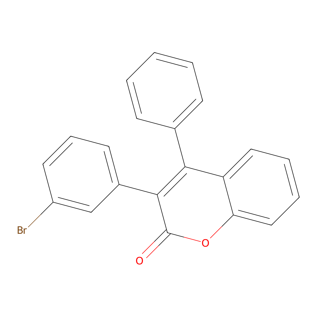 3-(3-Bromophenyl)-4-phenylchromen-2-one molecular structure, CAS 720674-83-9