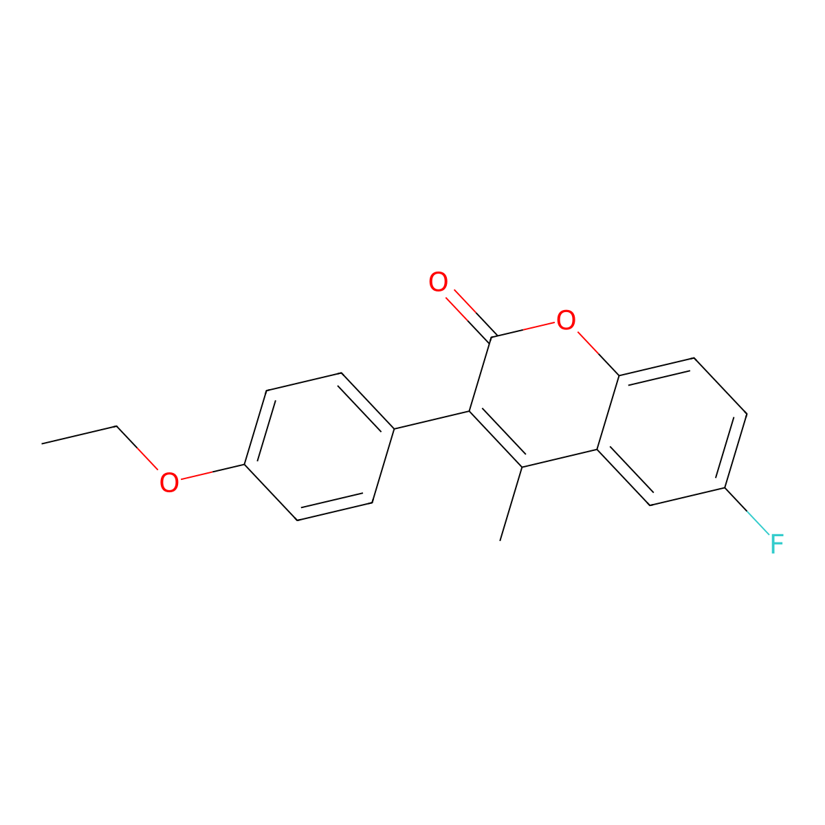 3-(4-Ethoxyphenyl)-6-fluoro-4-methylchromen-2-one molecular structure, CAS 720675-35-4