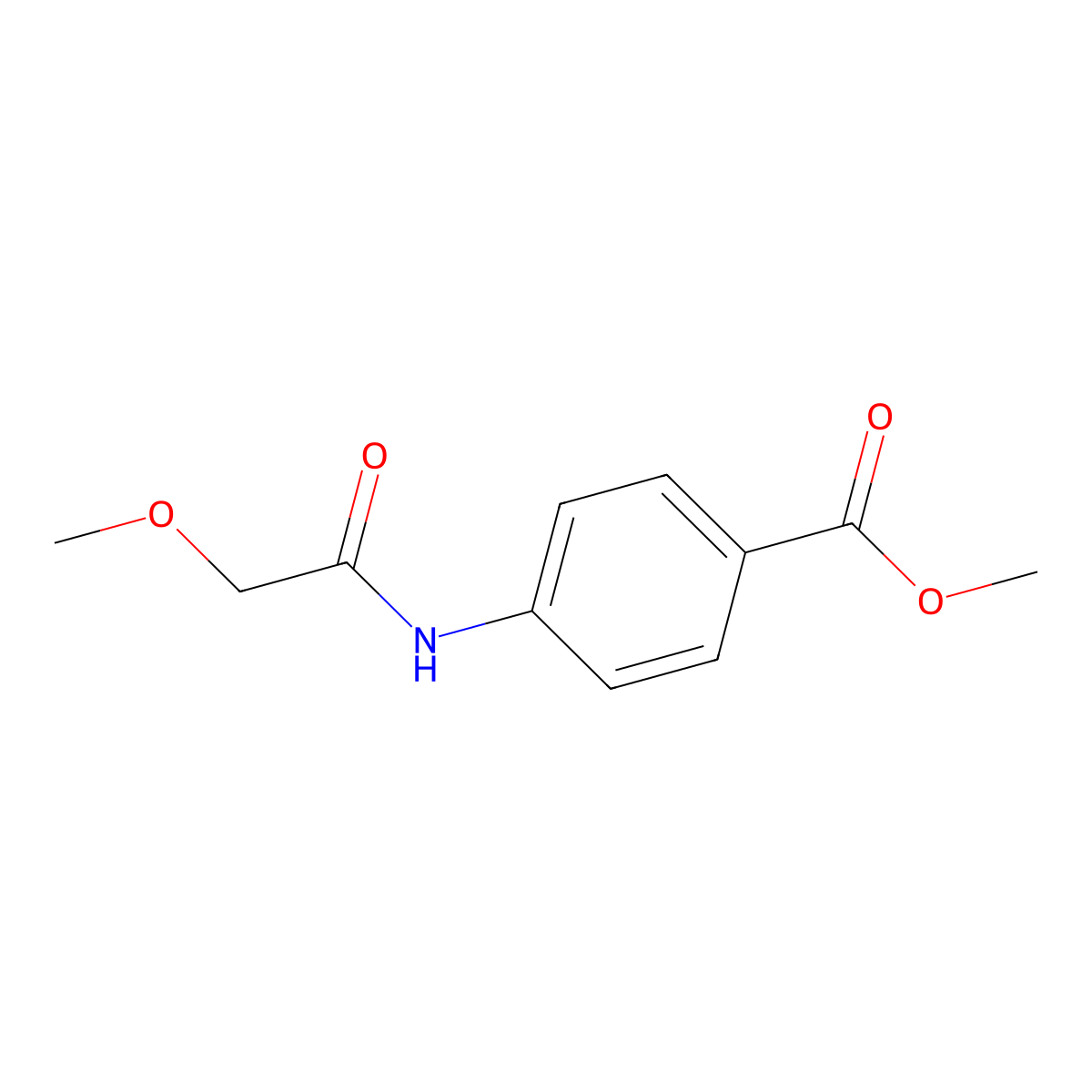 Methyl 4-(2-methoxyacetamido)benzoate molecular structure, CAS 720675-94-5