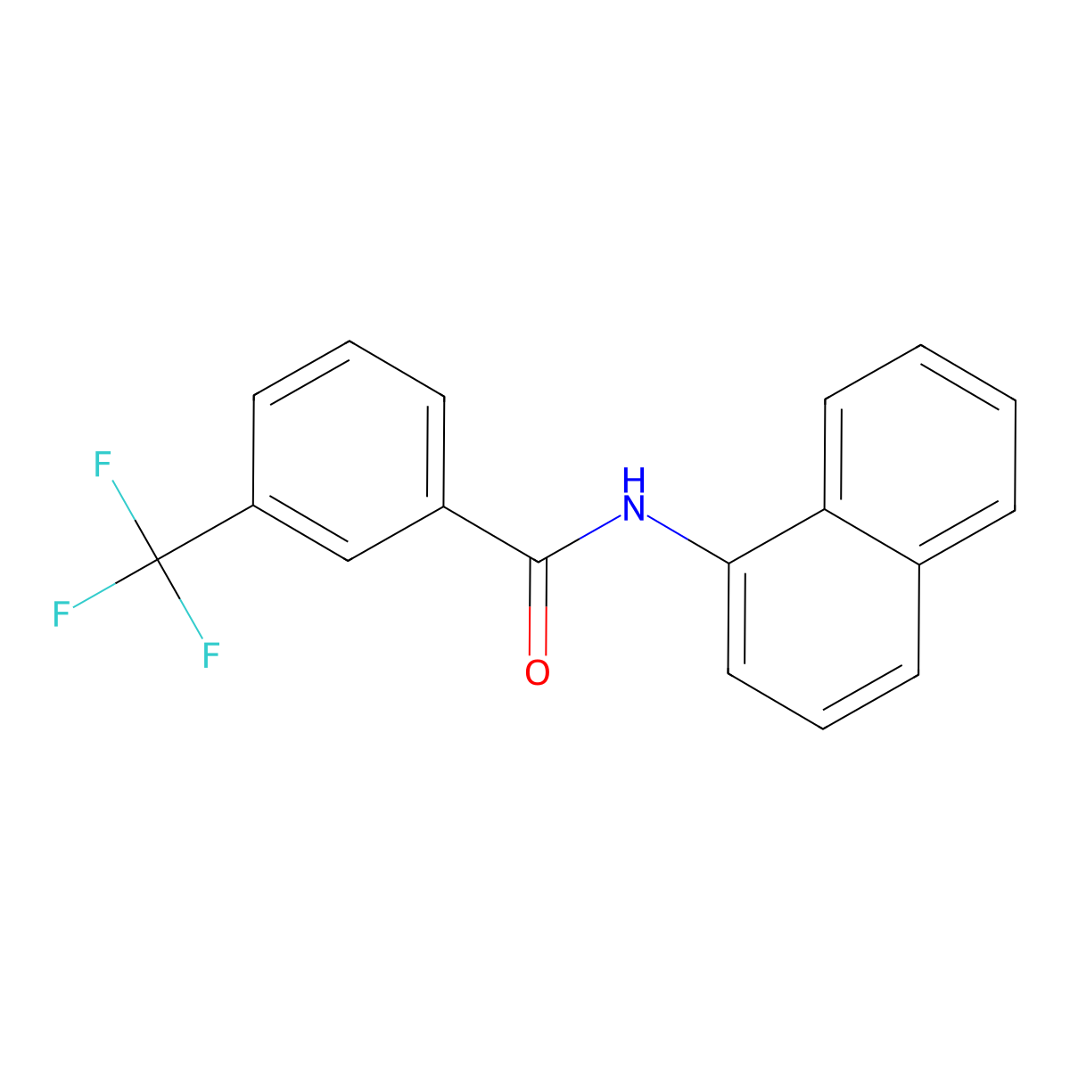 Benzamide, N-(1-naphthyl)-3-trifluoromethyl- molecular structure, CAS 720676-13-1