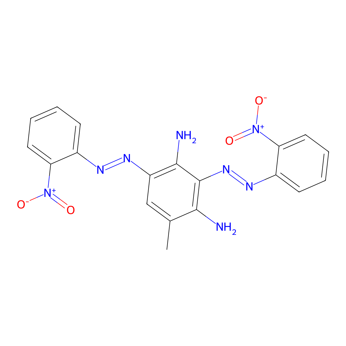 1-[2,4-Diamino-3-({2-nitrophenyl}diazenyl)-5-methylphenyl]-2-{2-nitrophenyl}diazene molecular structure, CAS 720677-03-2