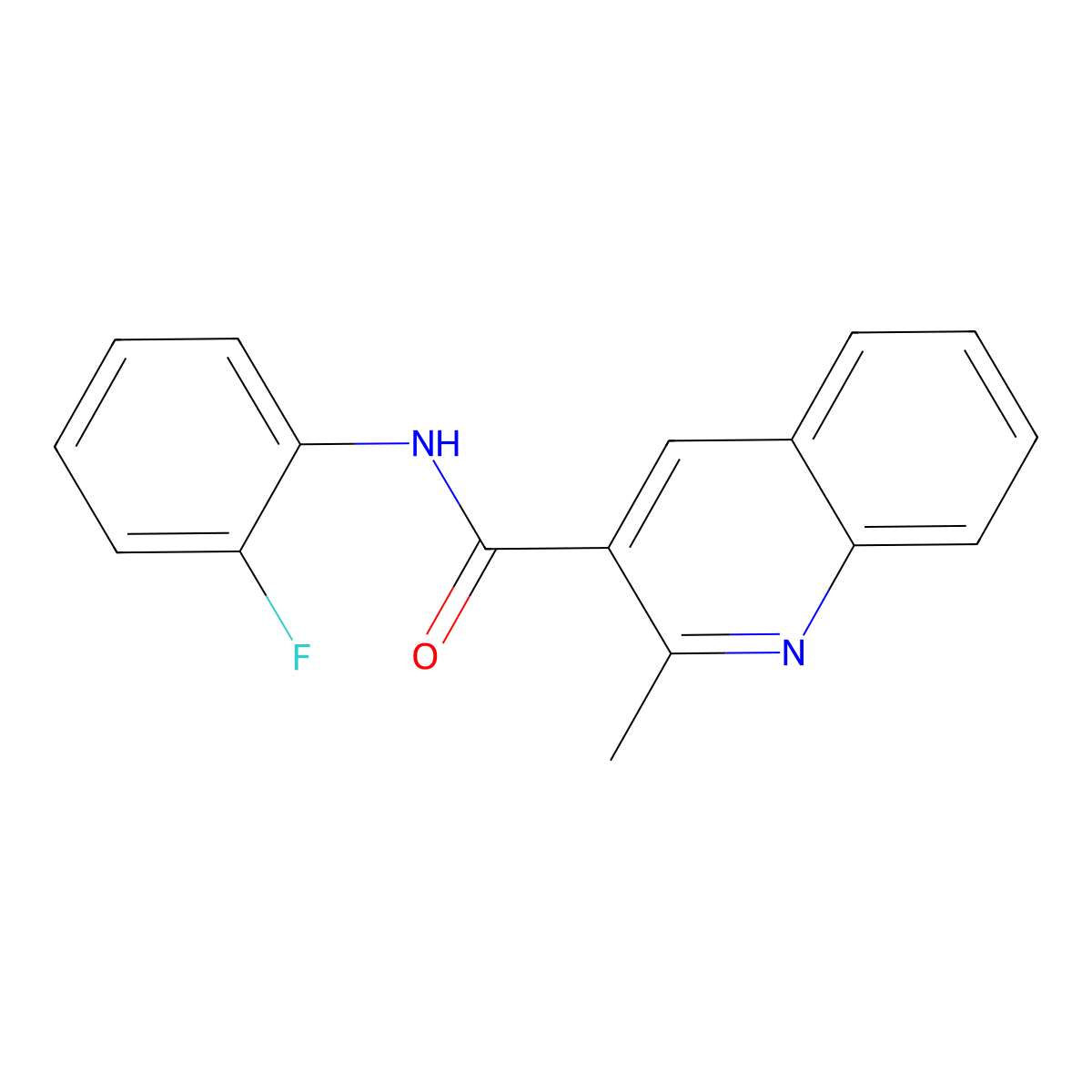 N-(2-fluorophenyl)-2-methylquinoline-3-carboxamide molecular structure, CAS 720677-42-9
