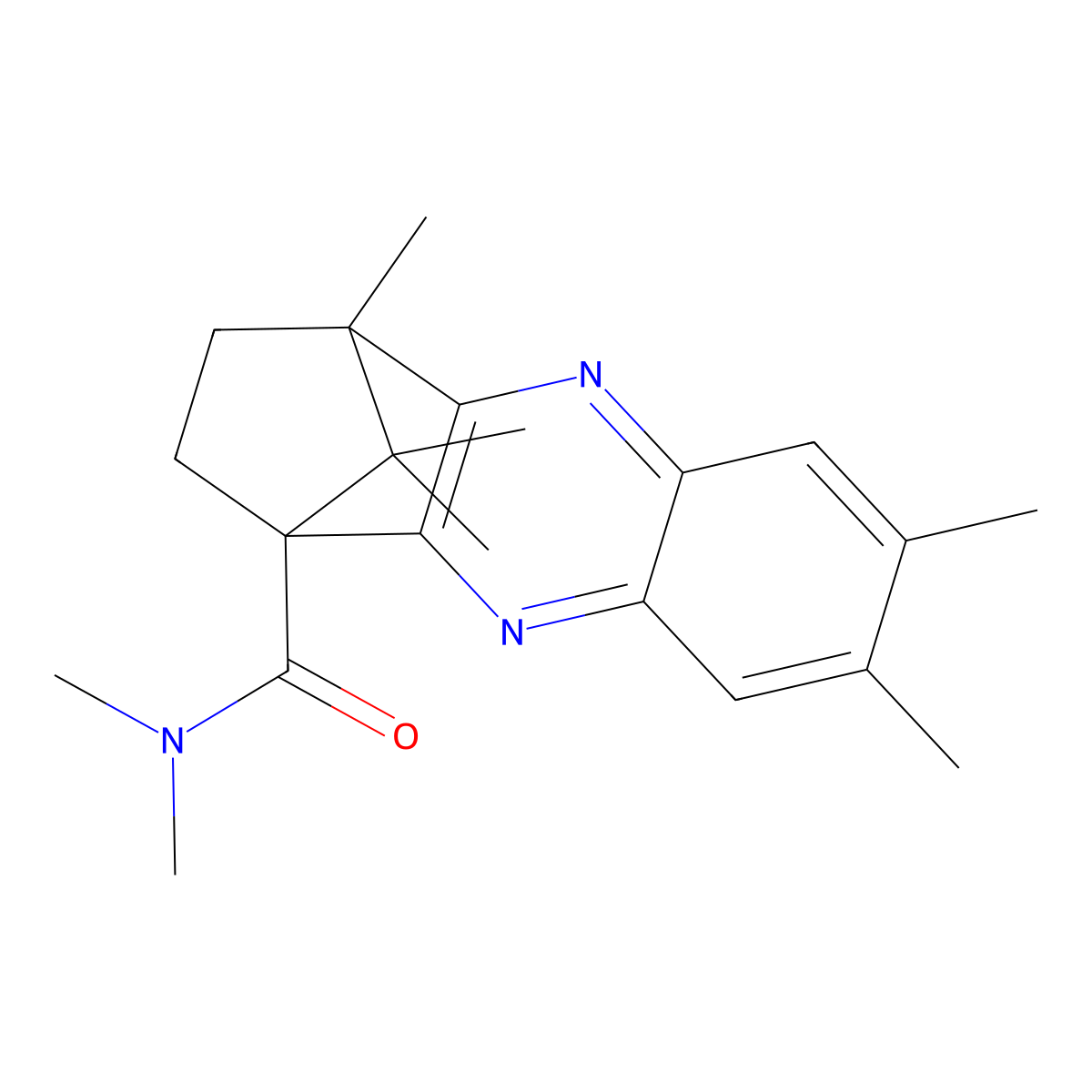 4,7,8,11,11-Pentamethyl-3,4-dihydro-2H-1,4-methano-phenazine-1-carboxylic acid dimethylamide molecular structure, CAS 720677-58-7