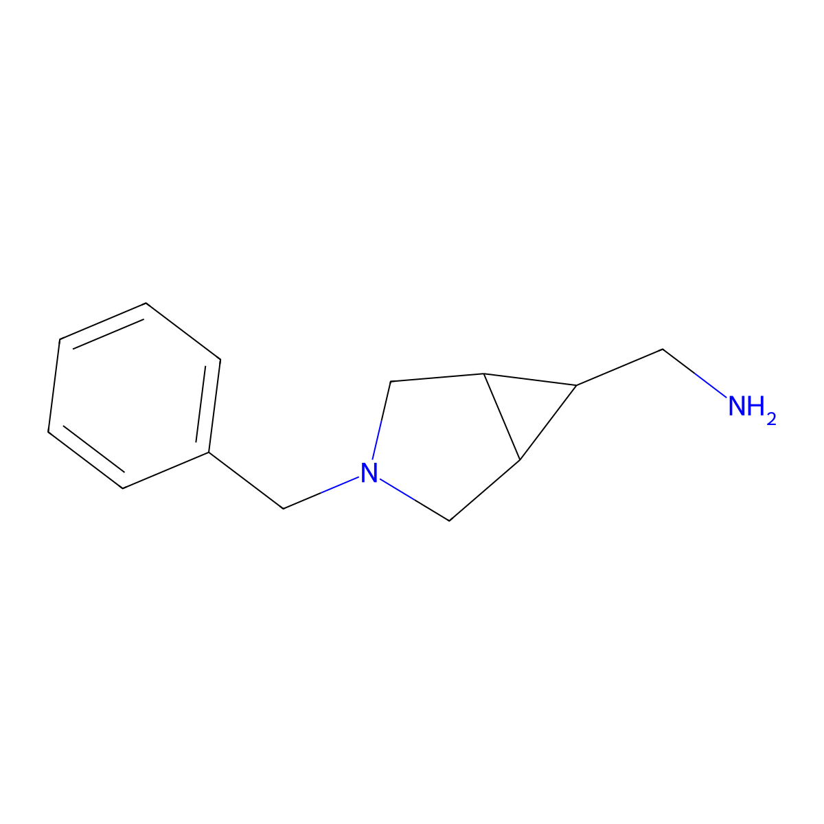 (3-Benzyl-3-azabicyclo[3.1.0]hexan-6-yl)methanamine molecular structure, CAS 720680-79-5
