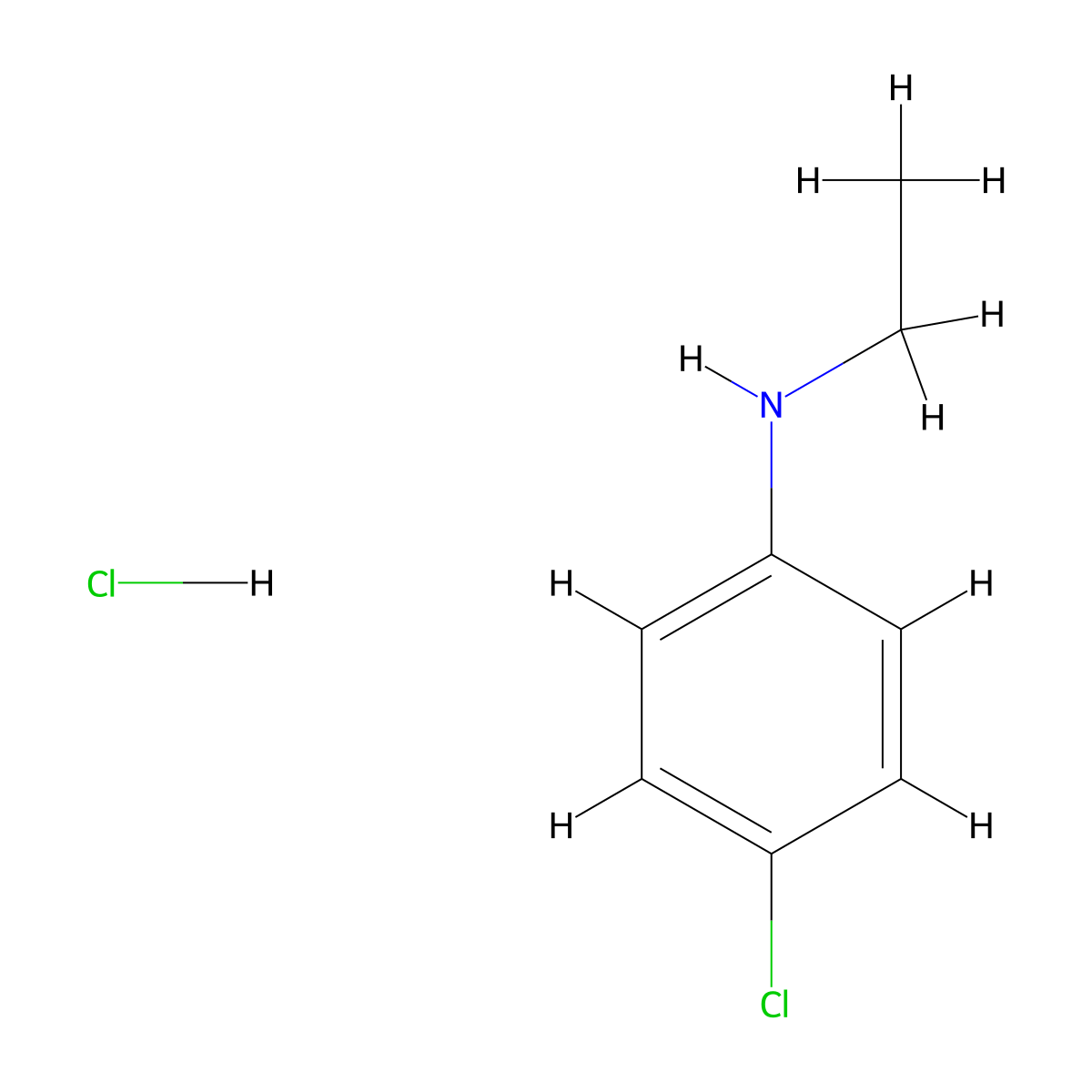 4-chloro-N-ethylaniline hydrochloride molecular structure, CAS 720681-41-4