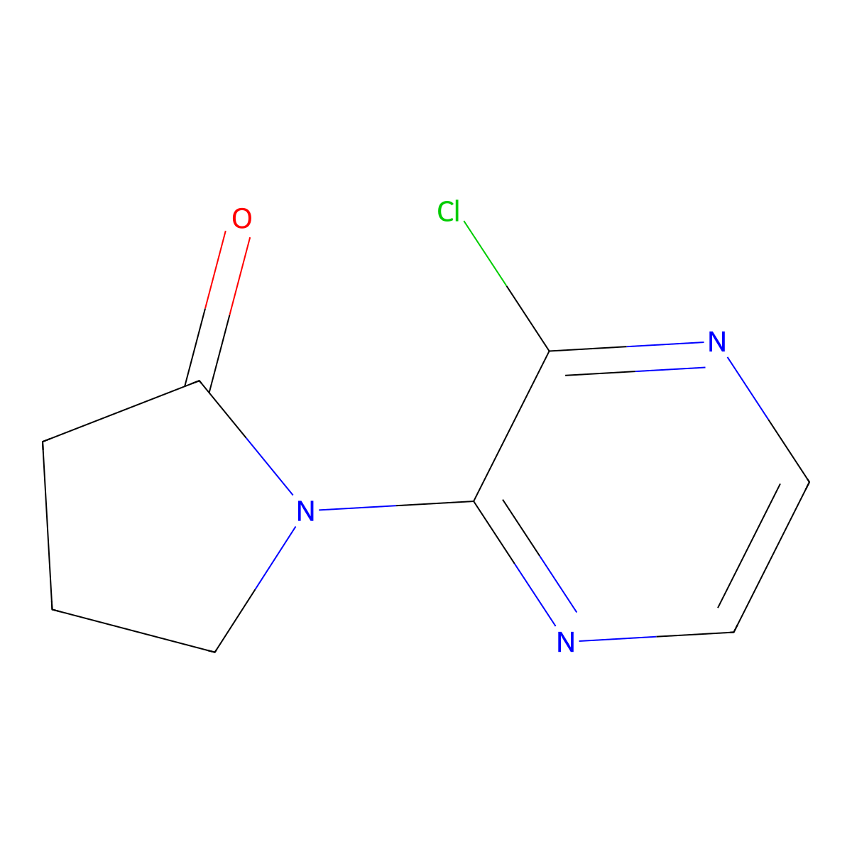1-(3-Chloropyrazin-2-YL)pyrrolidin-2-one molecular structure, CAS 720692-53-5