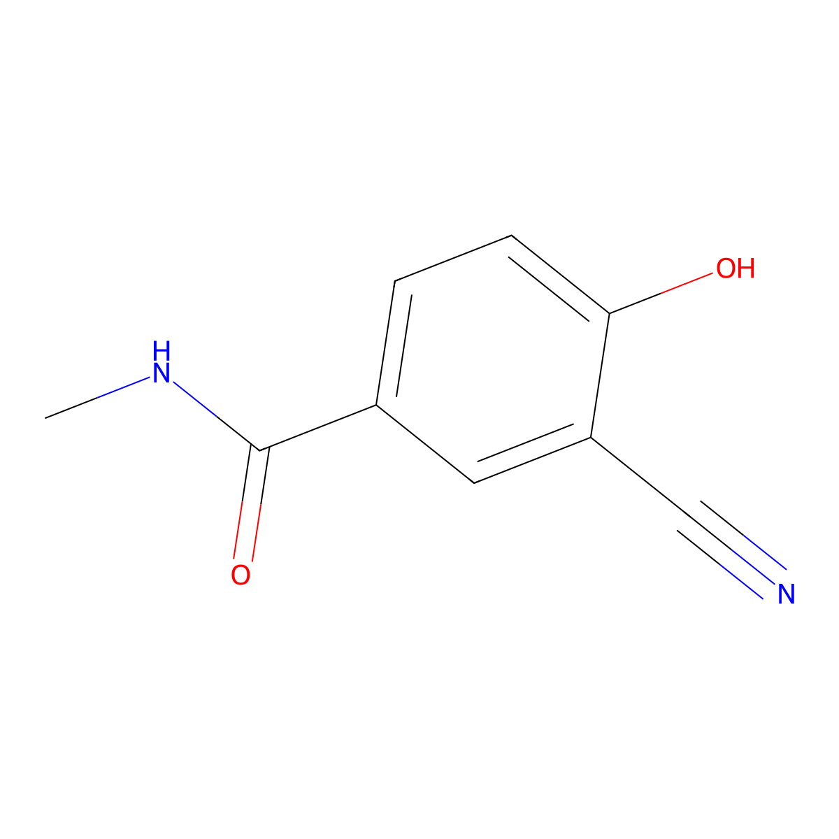 3-Cyano-4-hydroxy-N-methylbenzamide molecular structure, CAS 720693-01-6