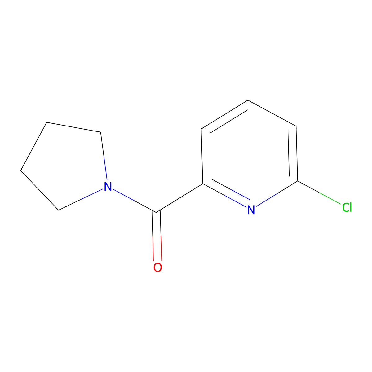 2-Chloro-6-[(pyrrolidin-1-yl)carbonyl]pyridine molecular structure, CAS 720693-07-2