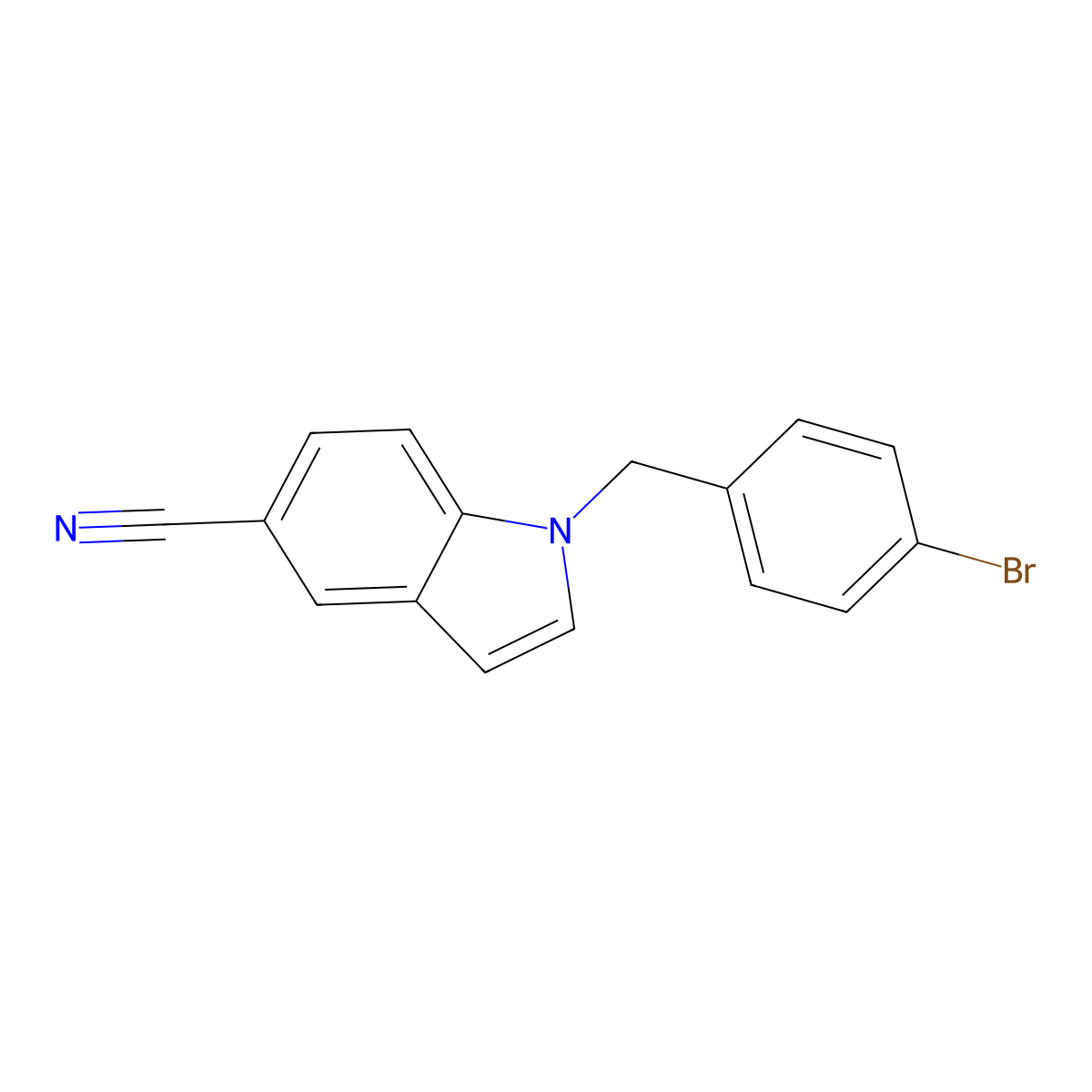 1-(4-bromobenzyl)-1H-indole-5-carbonitrile molecular structure, CAS 720696-98-0