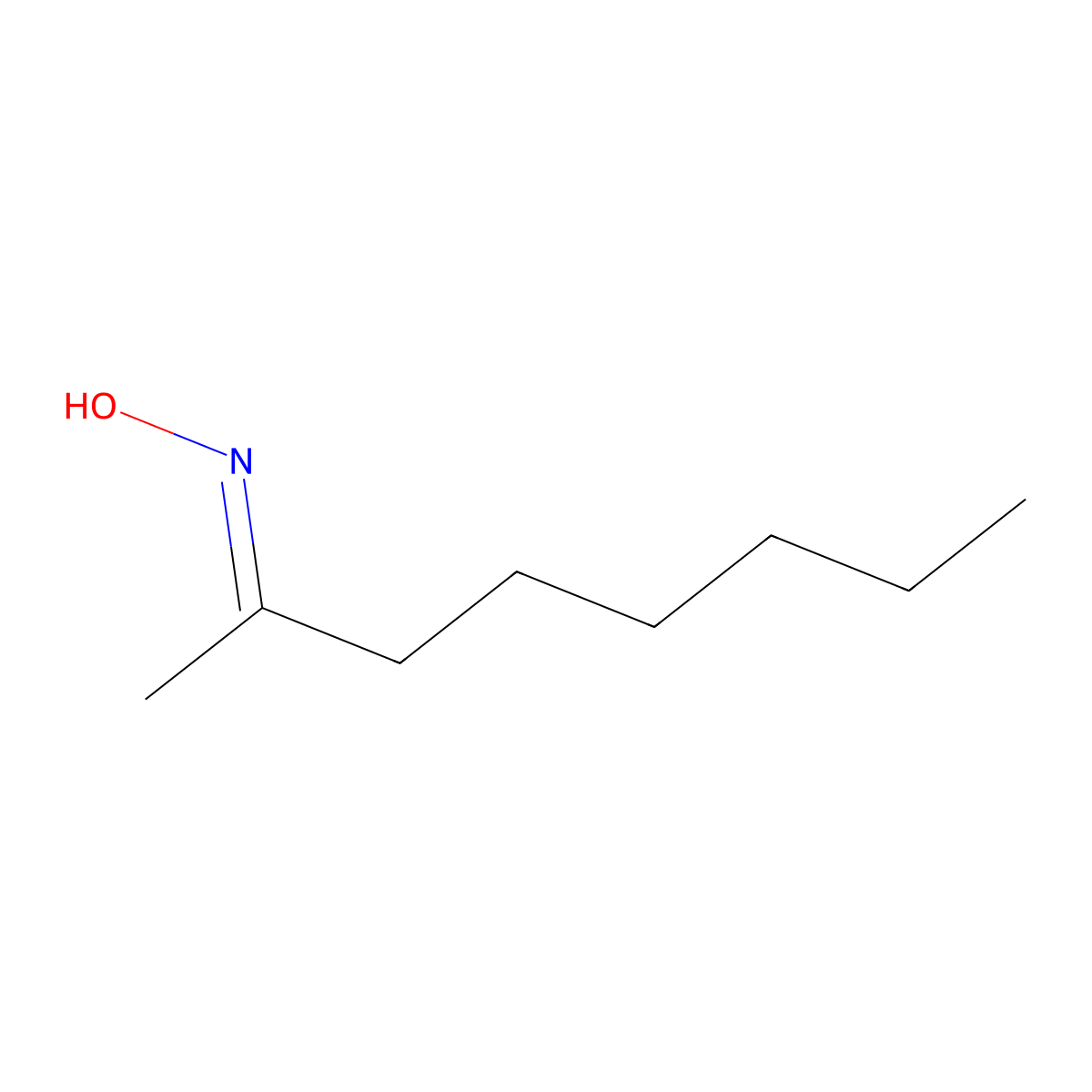 2-Octanone oxime molecular structure, CAS 7207-49-0