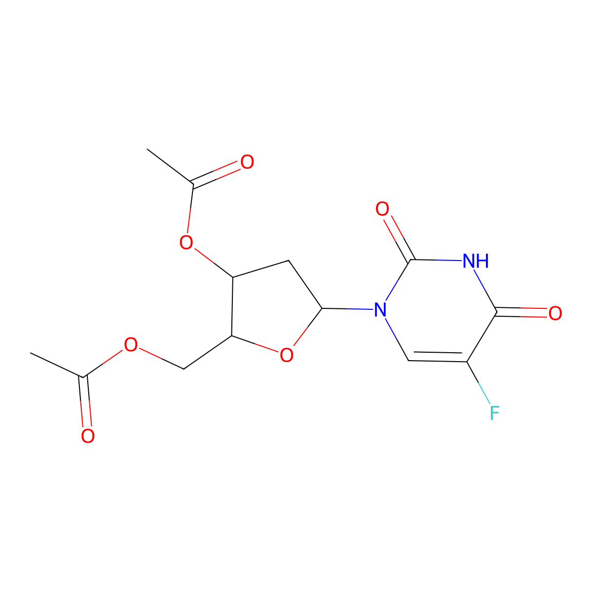 Uridine, 3',5'-diacetate molecular structure, CAS 7207-56-9