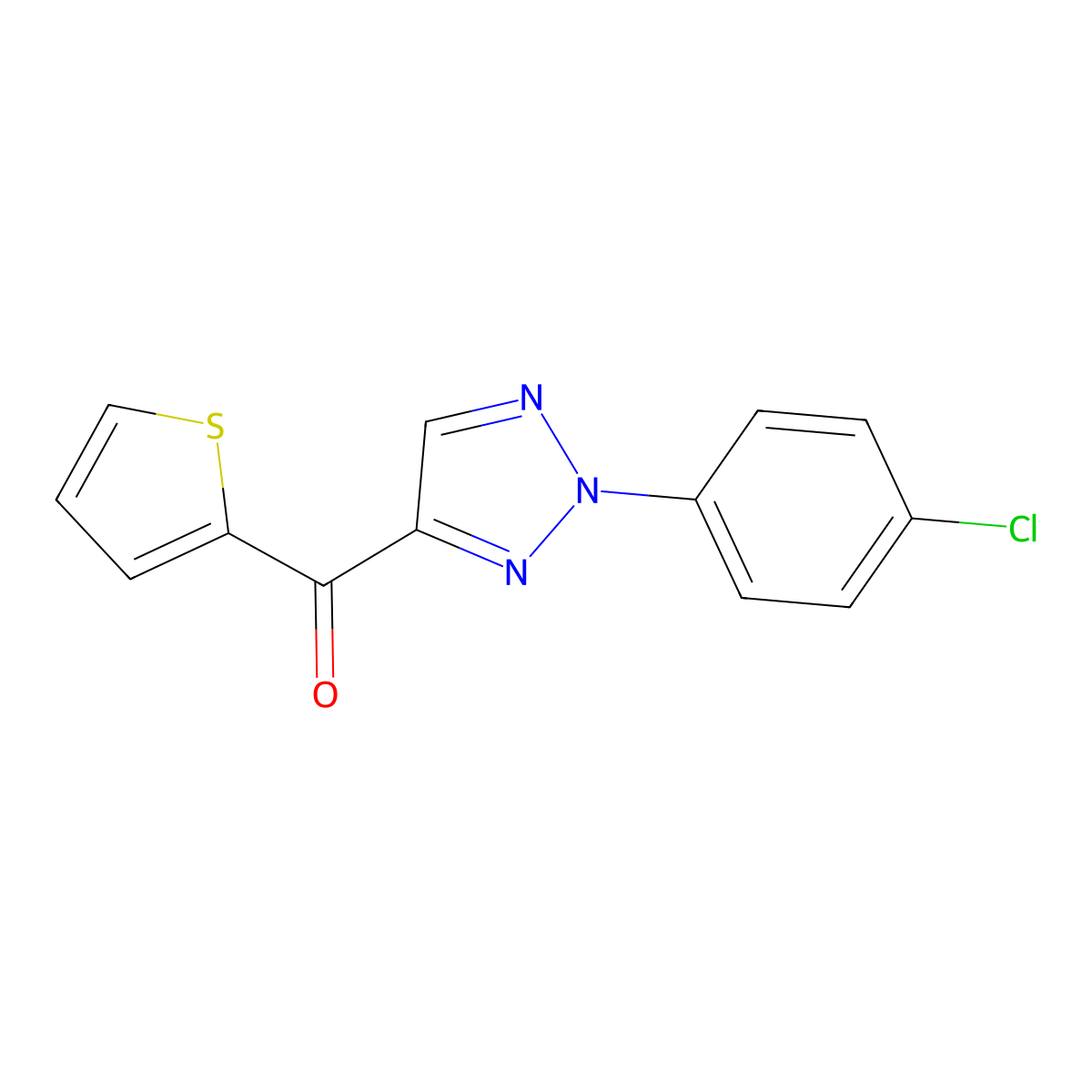 [2-(4-Chlorophenyl)triazol-4-yl]-thiophen-2-ylmethanone molecular structure, CAS 720701-26-8