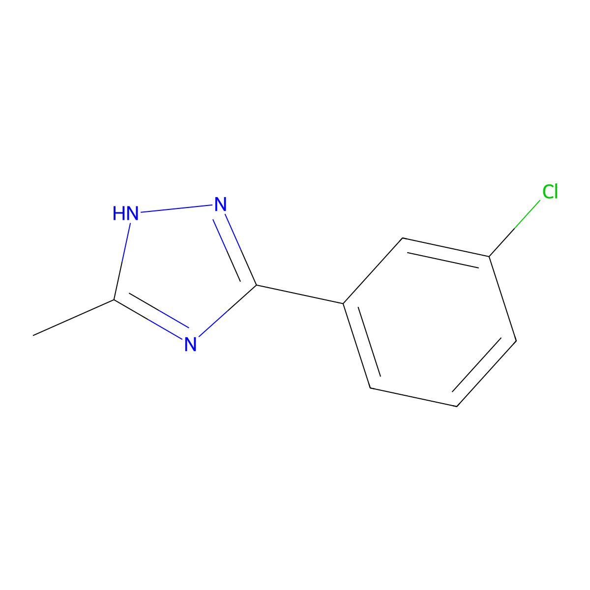 3-(3-chlorophenyl)-5-methyl-1H-1,2,4-triazole molecular structure, CAS 720702-66-9