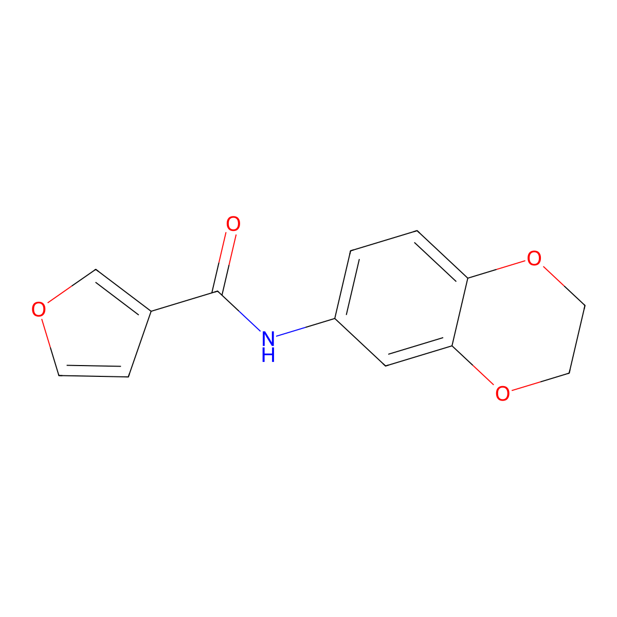 N-(2,3-dihydro-1,4-benzodioxin-6-yl)furan-3-carboxamide molecular structure, CAS 720702-76-1